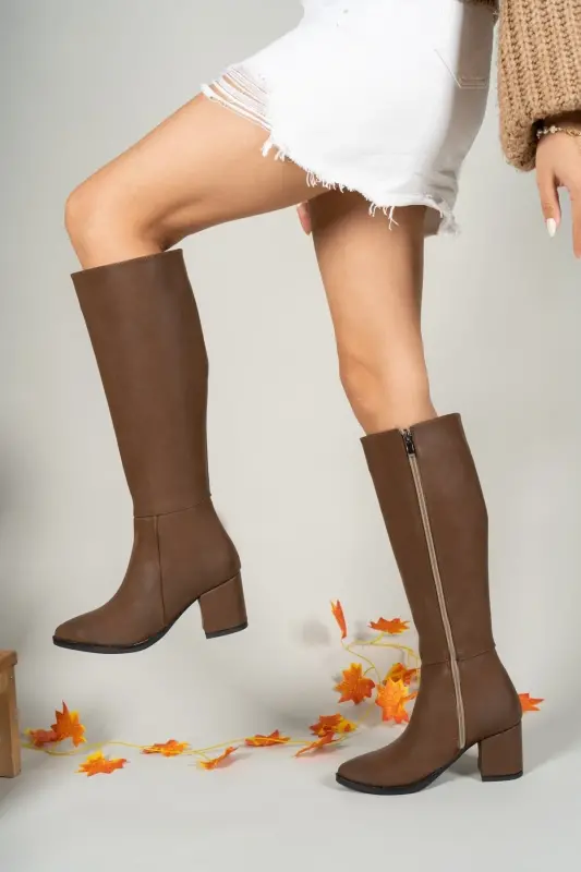 Taba Cilt Kadın Çizme 0012816s-Taba Cilt - 5