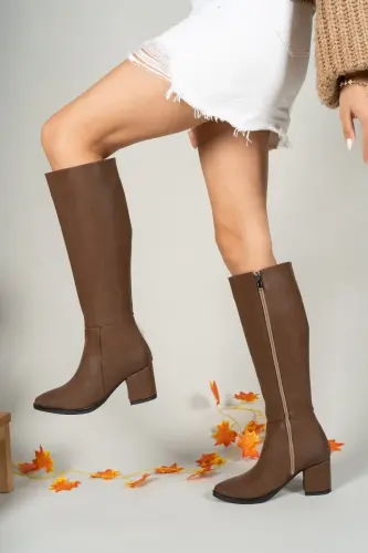 Taba Cilt Kadın Çizme 0012816s-Taba Cilt - 5