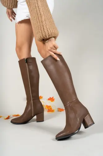 Taba Cilt Kadın Çizme 0012816s-Taba Cilt - 6