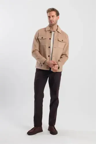 Таба Comfort Fit Детский воротник шерстяное пальто - JAKAMEN (1)