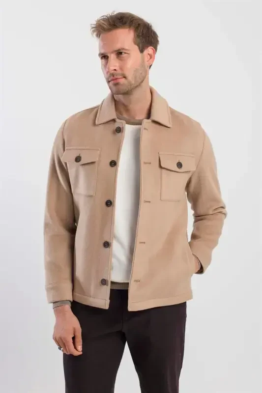 Таба Comfort Fit Детский воротник шерстяное пальто - 2