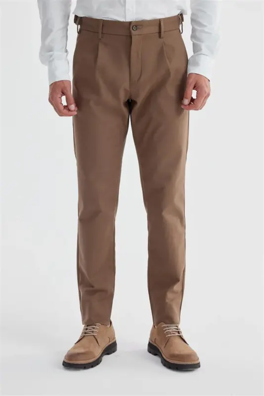 Taba Comfort Fit Juft Burmali Belbog'li Paxta Kanvas Shim - 1