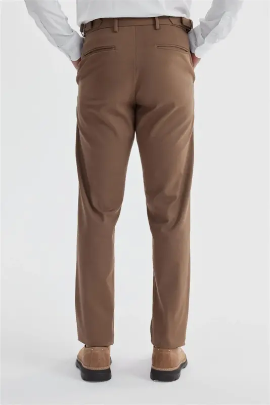 Taba Comfort Fit Juft Burmali Belbog'li Paxta Kanvas Shim - 4