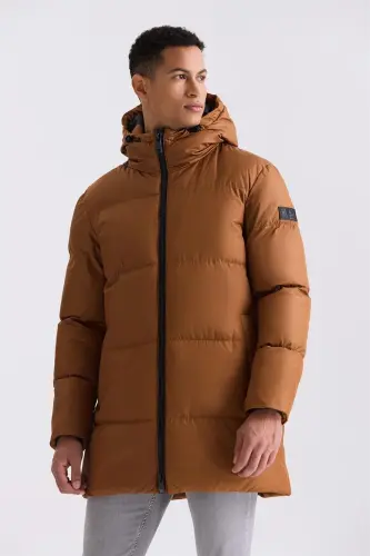 Taba Comfort Fit Kapüşonlu Tam Dolum Kışlık Mont - JAKAMEN (1)