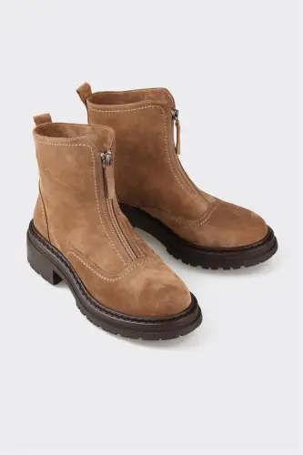 Taba Deri Kadın Günlük Bot-Taba - ELLE SHOES (1)