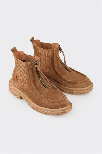 Taba Deri Kadın Günlük Bot-Taba - ELLE (1)