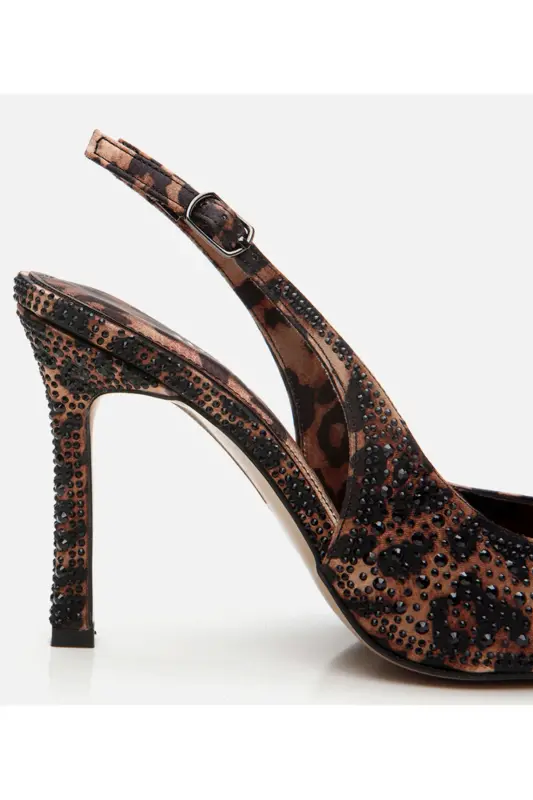 Kadın Taba Leopar Desenli Abiye Stiletto-LEOPAR - 3
