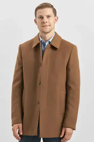 Таба Каше Бебе Яка Капитонели Астар Comfort Fit Рахат Кесим Класик Кабан 1008245161-Таба - 3