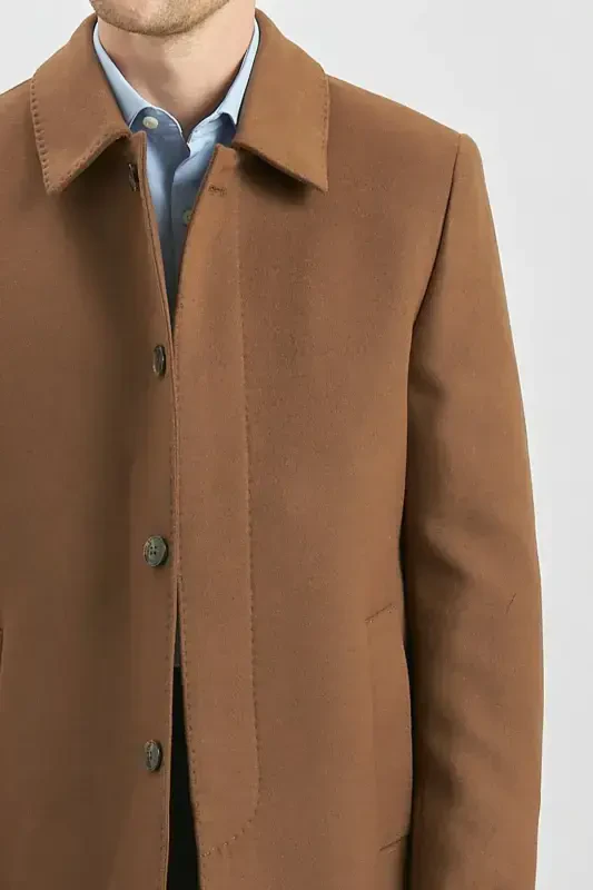 Таба Каше Бебе Яка Капитонели Астар Comfort Fit Рахат Кесим Класик Кабан 1008245161-Таба - 4