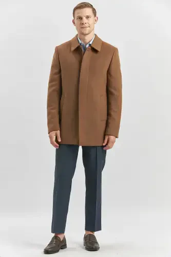 Таба Каше Бебе Яка Капитонели Астар Comfort Fit Рахат Кесим Класик Кабан 1008245161-Таба - 5