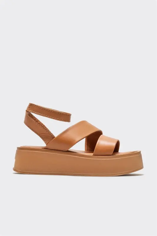 Таба кожаные женские босоножки на толстом каблуке - ELLE SHOES