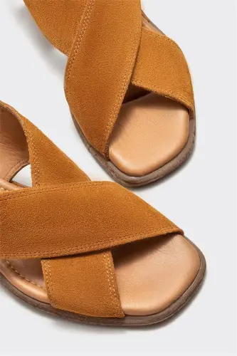 Taba Leather Women's Flat Sandals - 3