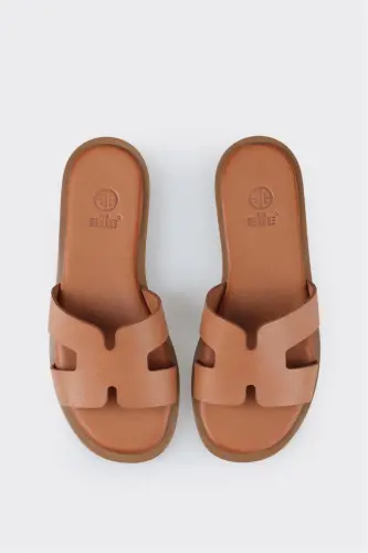 Taba Leather Women's Flat Sandals - 4
