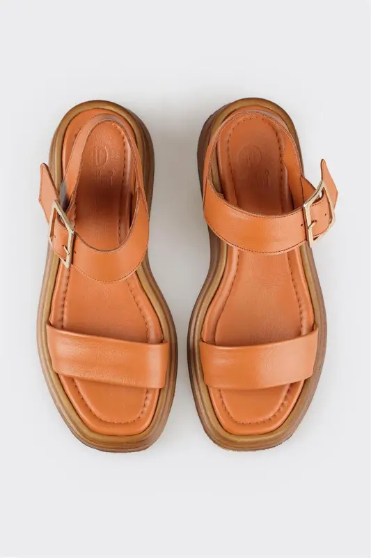 Taba Leather Women's Padded Heel Sandals - 1