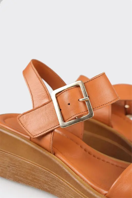 Taba Leather Women's Padded Heel Sandals - 2