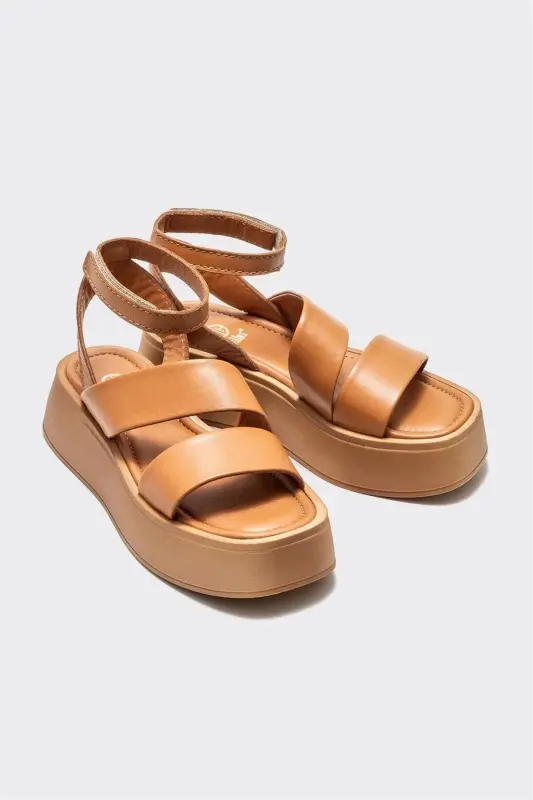 Taba Leather Women's Padded Heel Sandals - 2