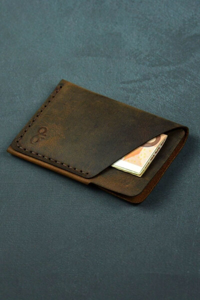 Taba Minimal Handmade Genuine Leather Card Holder - 3