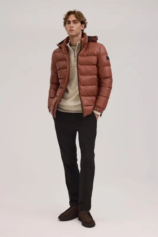 Taba Regular Fit Kapüşonli Shishirma Qishki Mont - 2