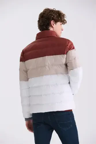 Taba Slim Fit Stand-Up Collar Winter Puffer Jacket - 4