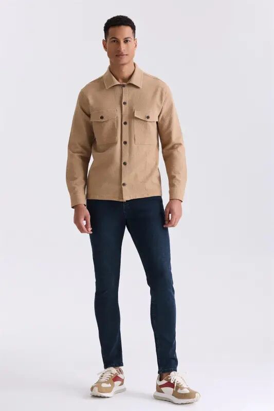 Taba Slim Fit Tugmali Yoqa Chankali Sport Ko‘ylak - 2