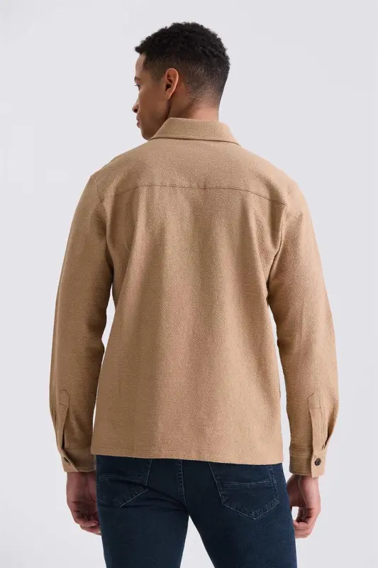 Taba Slim Fit Tugmali Yoqa Cho'ntakli Sport Ko'ylak - 4