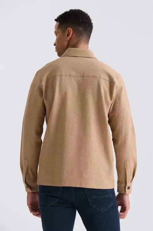 Taba Slim Fit tugmali yoqa-yopqichli sport ko'ylak - 4