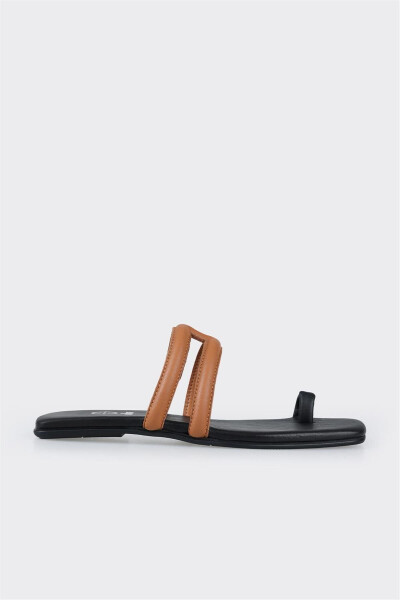 Taba teri ayollar oyoq barmoqlari orasidagi shippak - ELLE SHOES