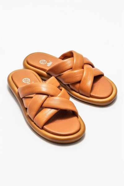 Taba Teri Ayollar Shapkasi-Taba - ELLE SHOES (1)