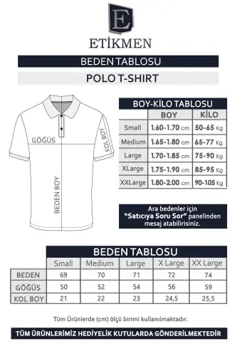 Taba Yoqali naqshli erkaklar polo yoqali futbolka-Taba - 5