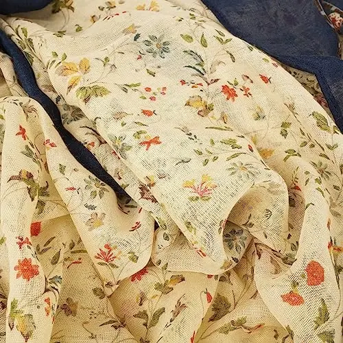 Tabassumingiz. Ayollar uchun katta Boho ro'moli, Yengil gul naqshli ro'mollar, Kuzgi qishki moda, chekka shol ro'mollar - 7