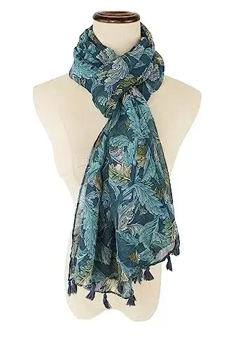 TABASSUMINGIZ Ayollar uchun katta Boho Sharf Yengil gulli bosma sharflar Kuzgi qishki moda chekkali ro'mol o'rash - 3