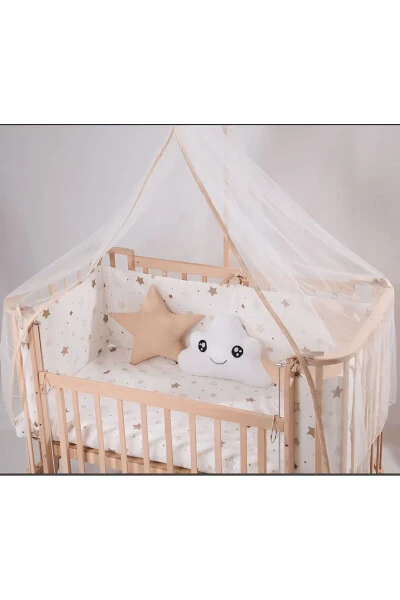 Tabii, işte metnin Özbekçe çevirisi:Tabiiy Mabela Ona yonidagi beshik, jigarrang yulduzli uyqu to'plami bilan - 4