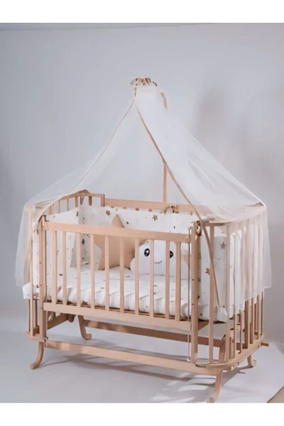 Tabii, işte metnin Özbekçe çevirisi:Tabiiy Mabela Ona yonidagi beshik, jigarrang yulduzli uyqu to'plami bilan - 5