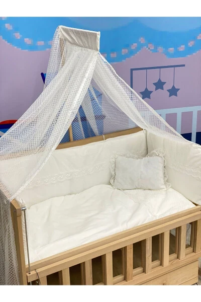 Табиий ёғоч она ёнида лифтли тортиб олинувчи кроватча тўлиқ тўплам уйқу тўплами - 6