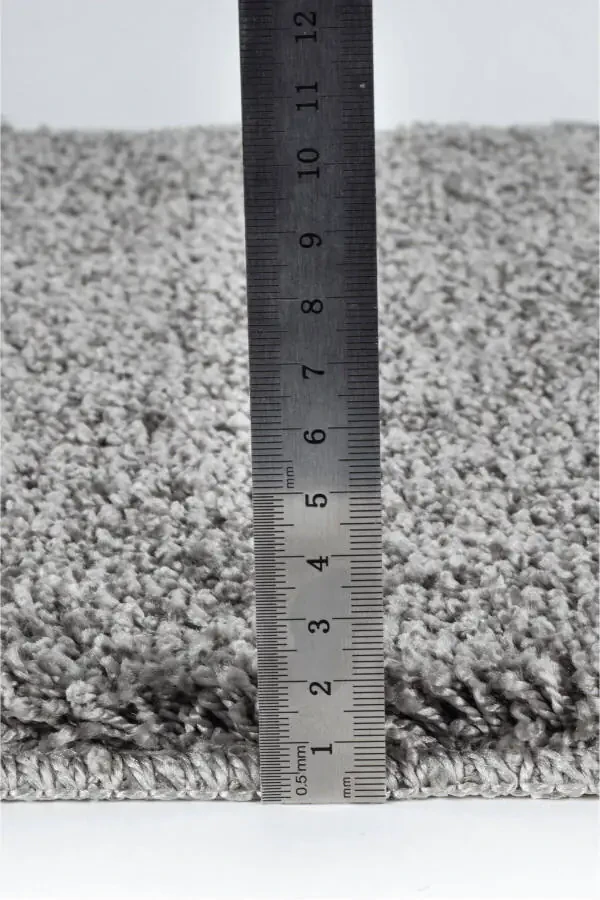 Табиий сырғалмас табан, ювиладиган кулранг shaggy 3-қисмли ҳаммом гилами паспаси 1 дона 60x100 см 2 дона 60x50 - 3