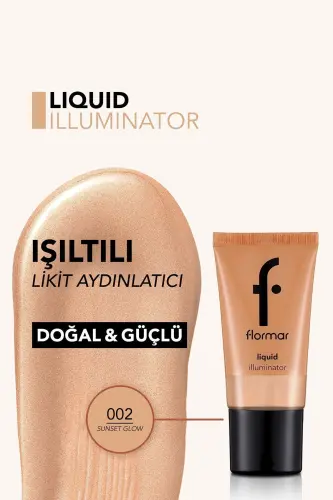 Tabiiy yorug'lik beruvchi yoritgichli makiyaj bazasi (O'RTA TON) - liquid Illuminator-002 - 8690604534753-002 SUNSET GLOW - 12