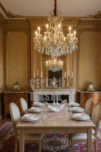 Table Setting Set Placemat and Runner for 6 People-Pink - 1