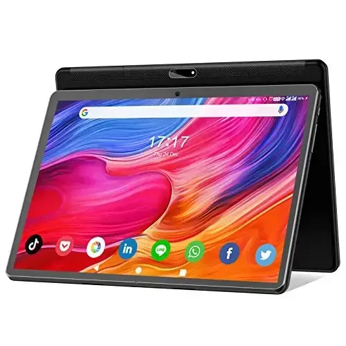 Tablet 10.1 inch Android Tablet 2025 Latest Update Octa-Core Processor with 64GB Storage, Dual 13MP+5MP Camera, WiFi, Bluetooth, GPS, 512GB Expand Support, IPS Full HD Display (Black) - 1