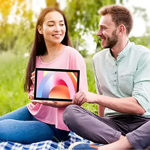 Tablet 64GB 10 Inch Tablet, Android Tablets, 6000mAh Battery Quad Core HD Touch Screen Tableta Computer 2MP+8MP Dual Cameras WiFi BT Google Play Tabletas. (Pink) - 7