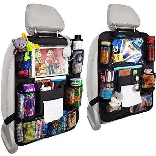 Car Backseat Organizer with Tablet Holder and 8 Storage Pockets - 1