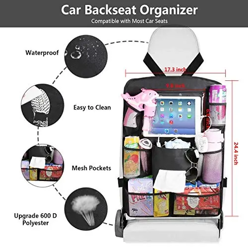 Car Backseat Organizer with Tablet Holder and 8 Storage Pockets - Reserwa (1)