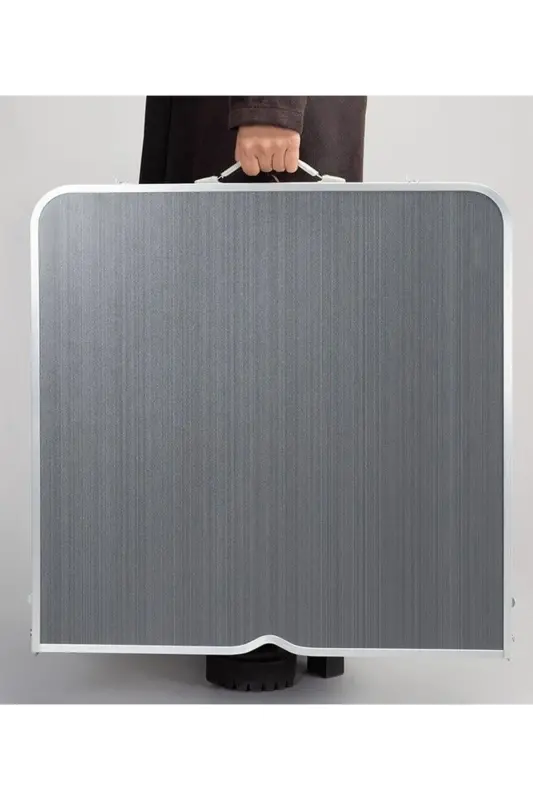 Tabureli Katlanabilir Piknik Masası Seti -Füme-Gri - 8