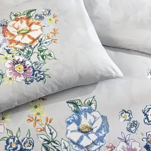 Taç Chift Kişilik Ranforce Nevresim Takımı Fiora Kulrang - 3