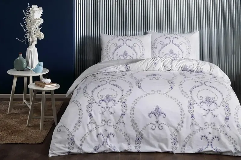 Taç Çift Kişilik Ranforce Nevresim Takımı Astra Mor - NEVRESIMDUNYASI