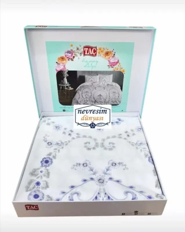 Taç Çift Kişilik Ranforce Nevresim Takımı Astra Mor - 2