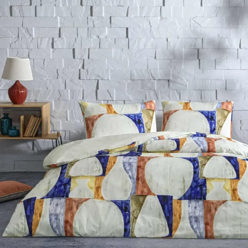 Taç Çift Kişilik Ranforce Nevresim Takımı Axel Mavi - 1