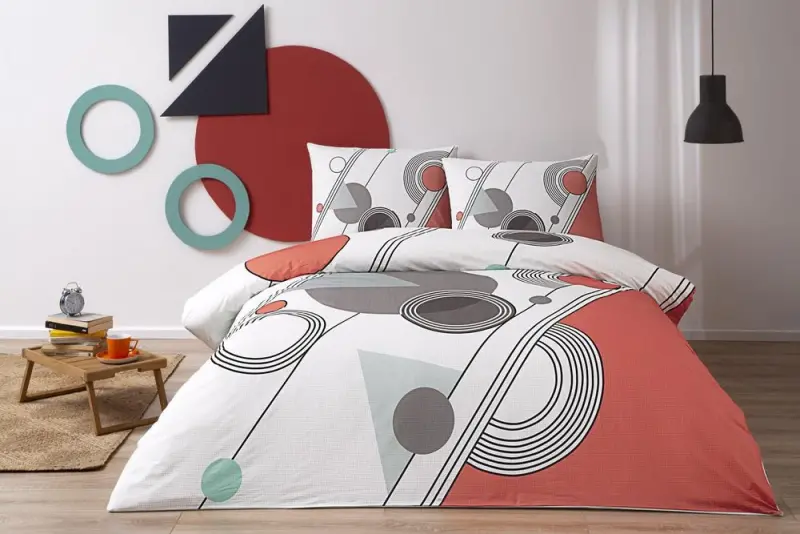 Taç Çift Kişilik Ranforce Nevresim Takımı Felix Kırmızı - 1