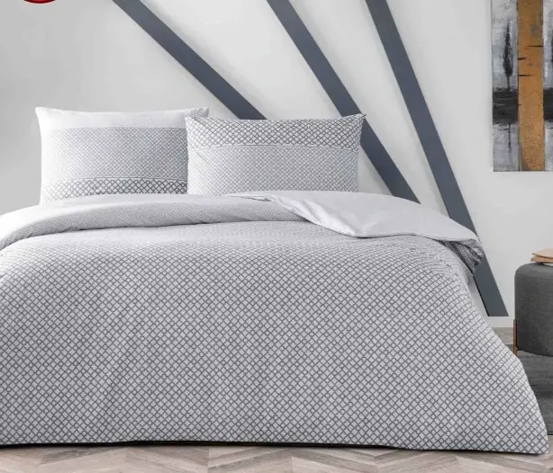 Taç Çift Kişilik Ranforce Nevresim Takımı Garth Antrasit - 1