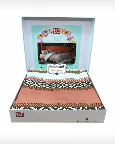 Taç Double Ranforce Bed Linen Set Daria Tobacco - Modazone (1)