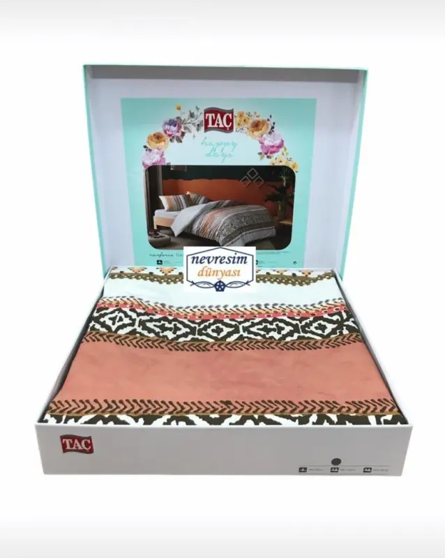 Taç Double Ranforce Bed Linen Set Daria Tobacco - 2
